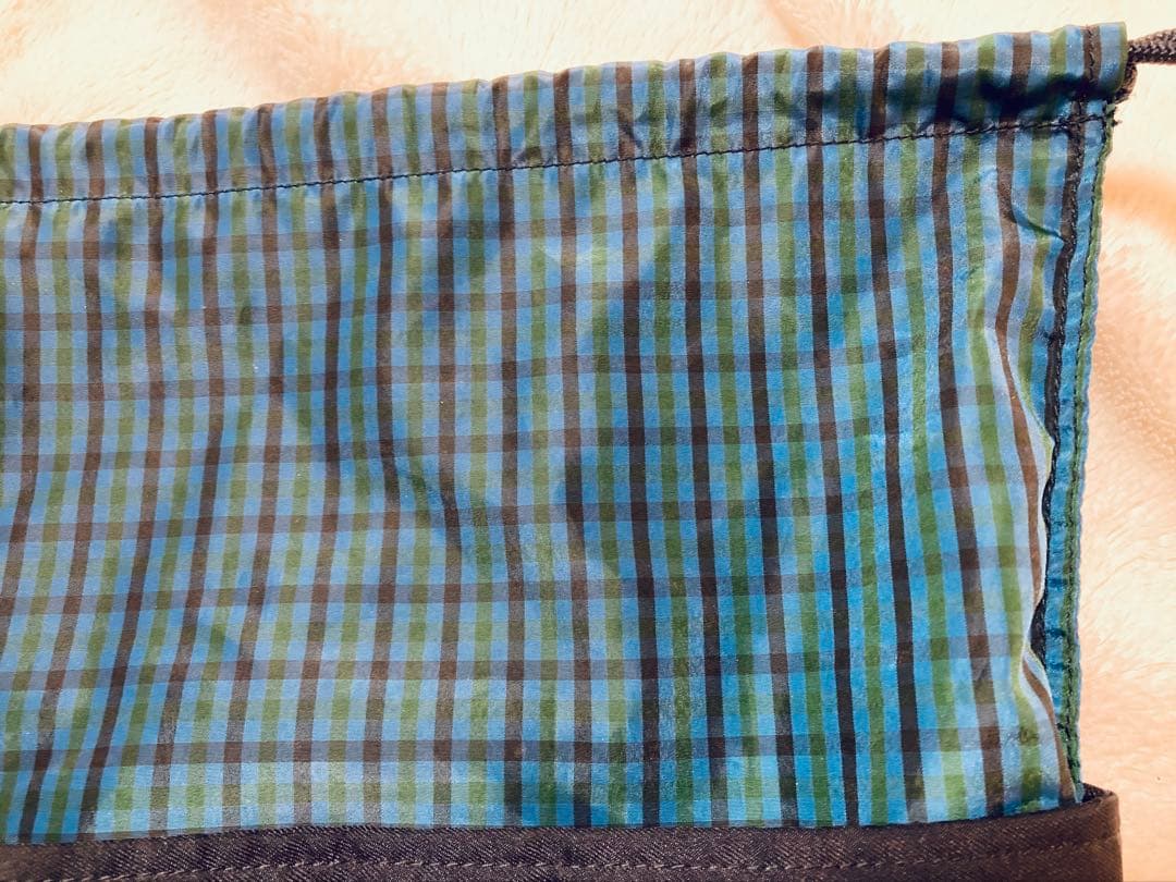 【極美品✨】familiar マザーズバッグ 青チェック【現行品】