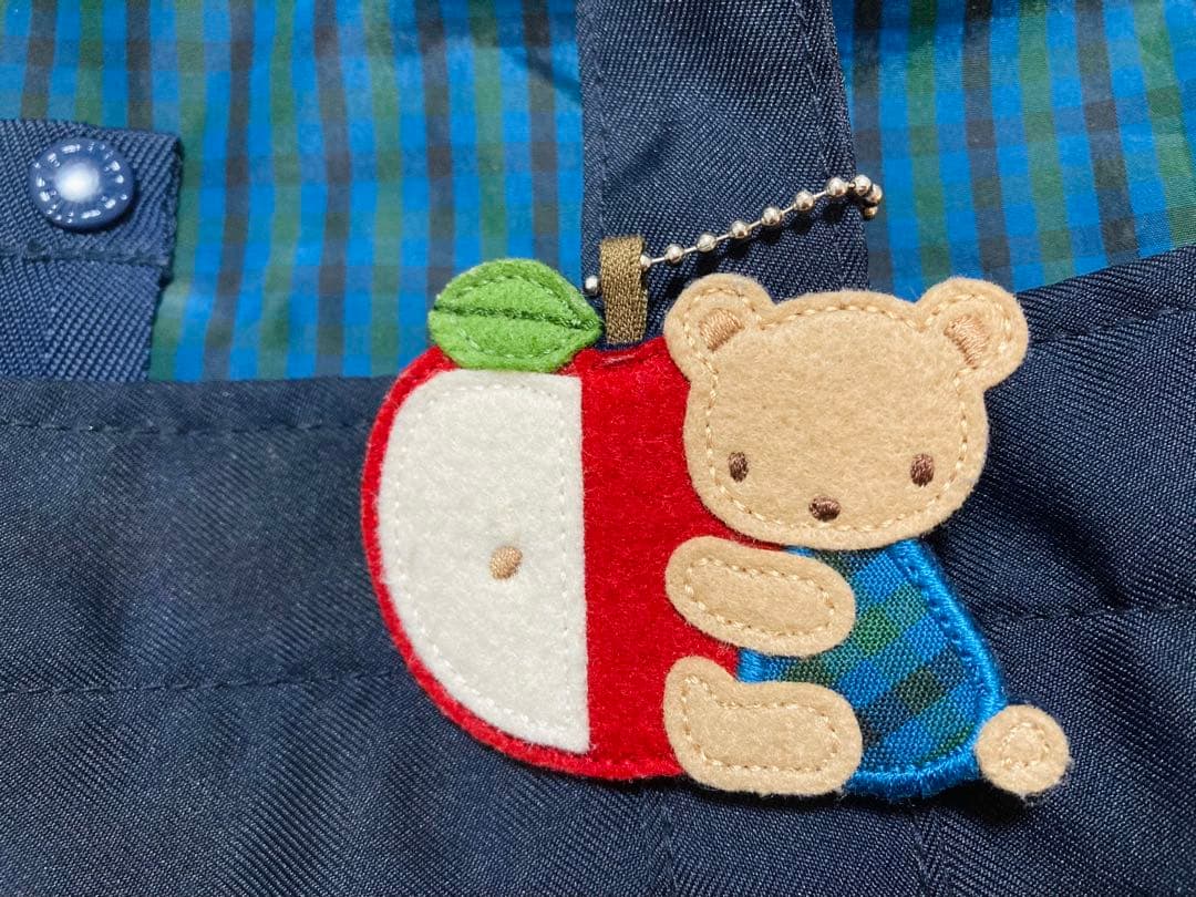 【極美品✨】familiar マザーズバッグ 青チェック【現行品】