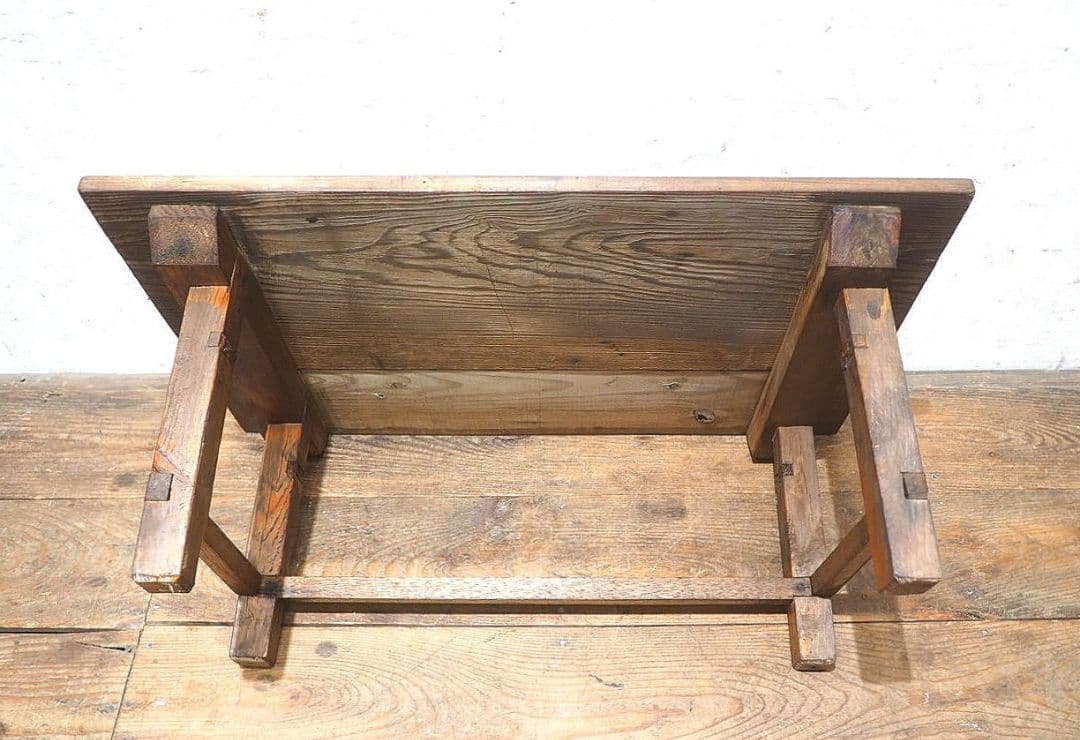 1405 杉のローテーブル　文机　ちゃぶ台　古家具　展示台　レトロ　ビンテージ