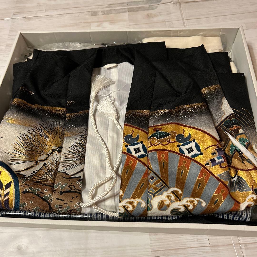 七五三 5歳　男の子　羽織袴セット　肩上げ済み