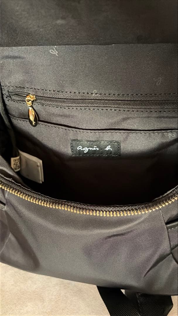 agnès b. ブラックリュック・バックパック