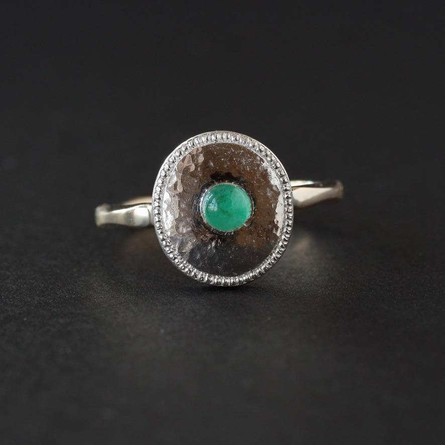 【訳あり品】　エメラルドのリング　Silver925／K10／11号