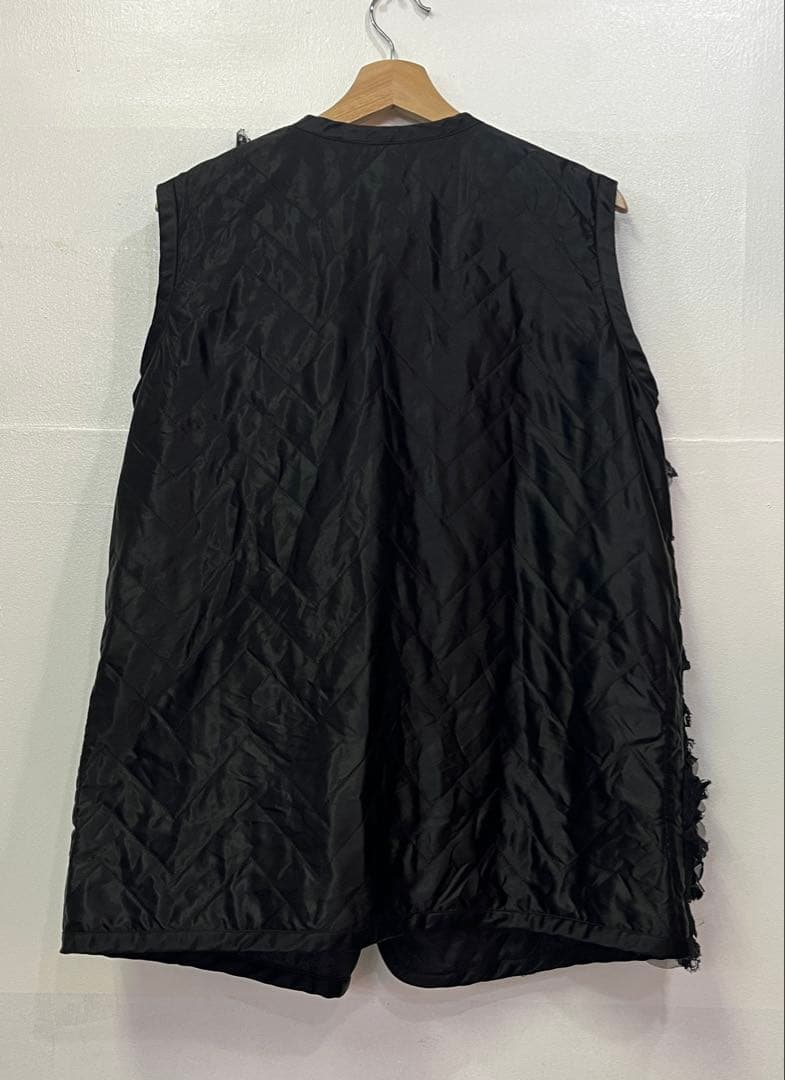 コムコム 18aw フリル キルティング ノースリーブ ジャケット サイズS