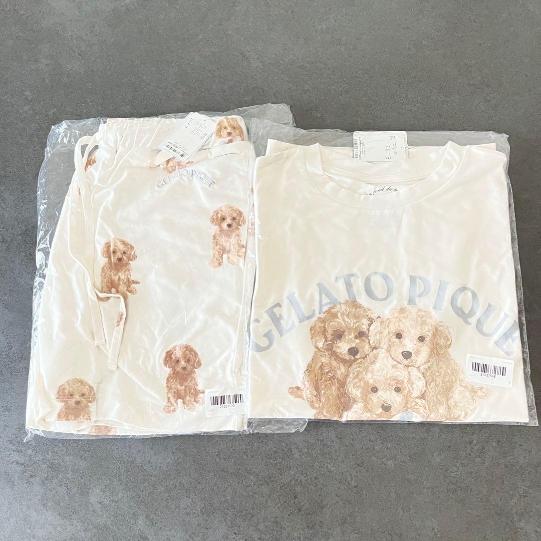 新品未使用 未開封 トイプードル ワンポイントTシャツ 総柄 ショートパンツ F