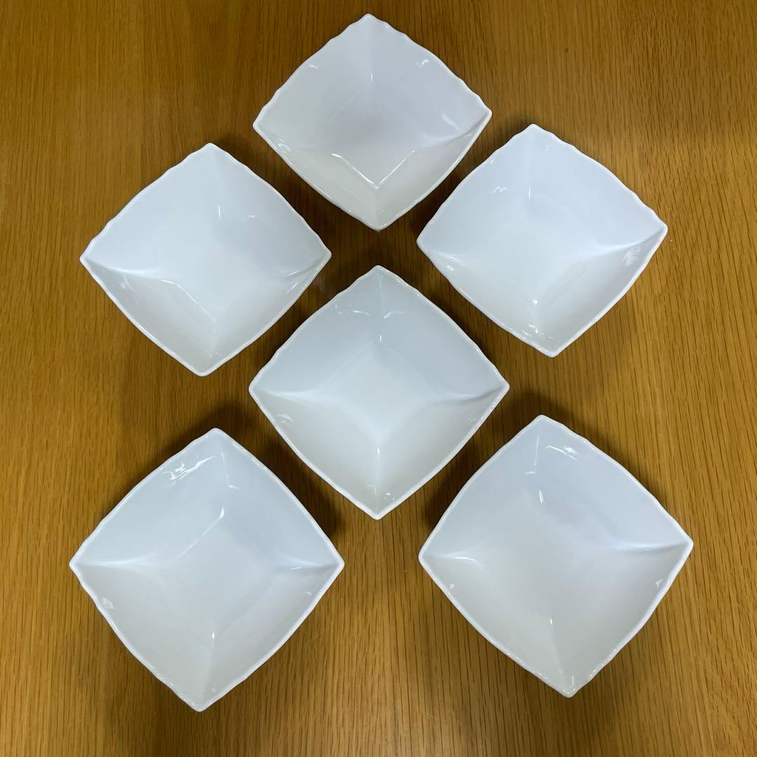 美品❗️リチャードジノリ　ベッキオホワイト　スクエアボウル　6個セット❗️