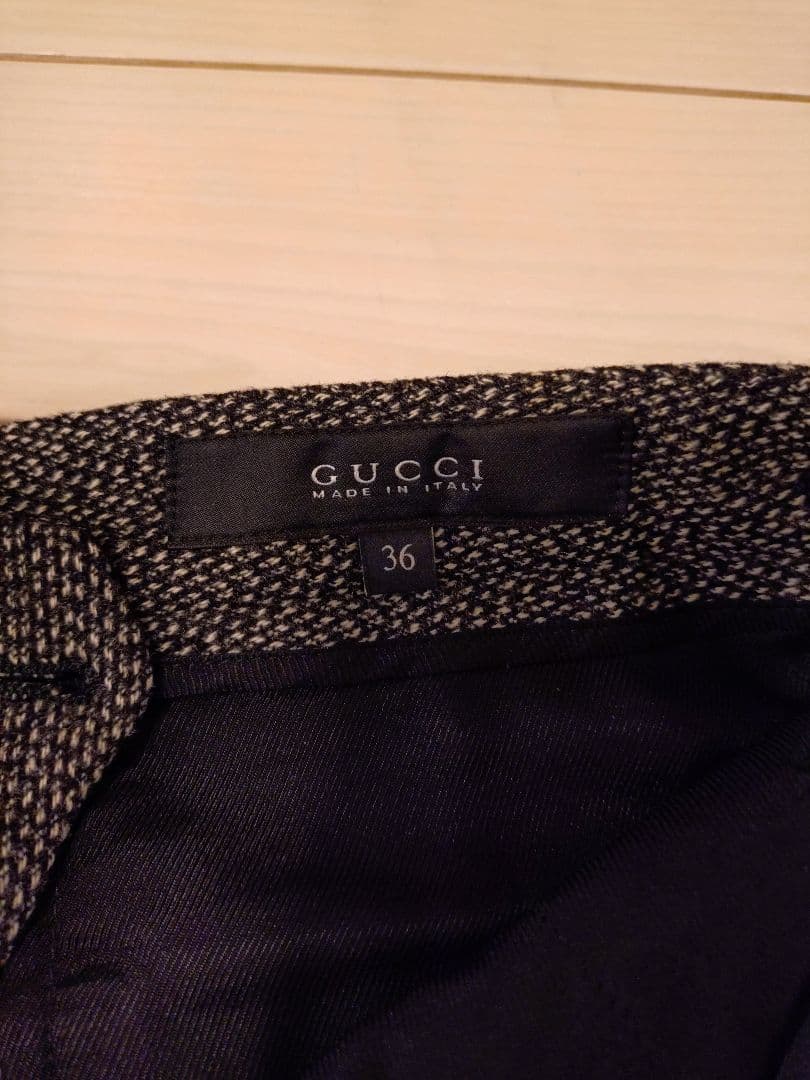 ★美品★ GUCCI グレー ツイード パンツ スーツ