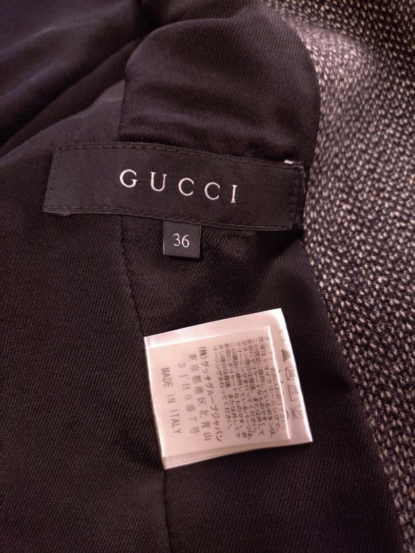 ★美品★ GUCCI グレー ツイード パンツ スーツ