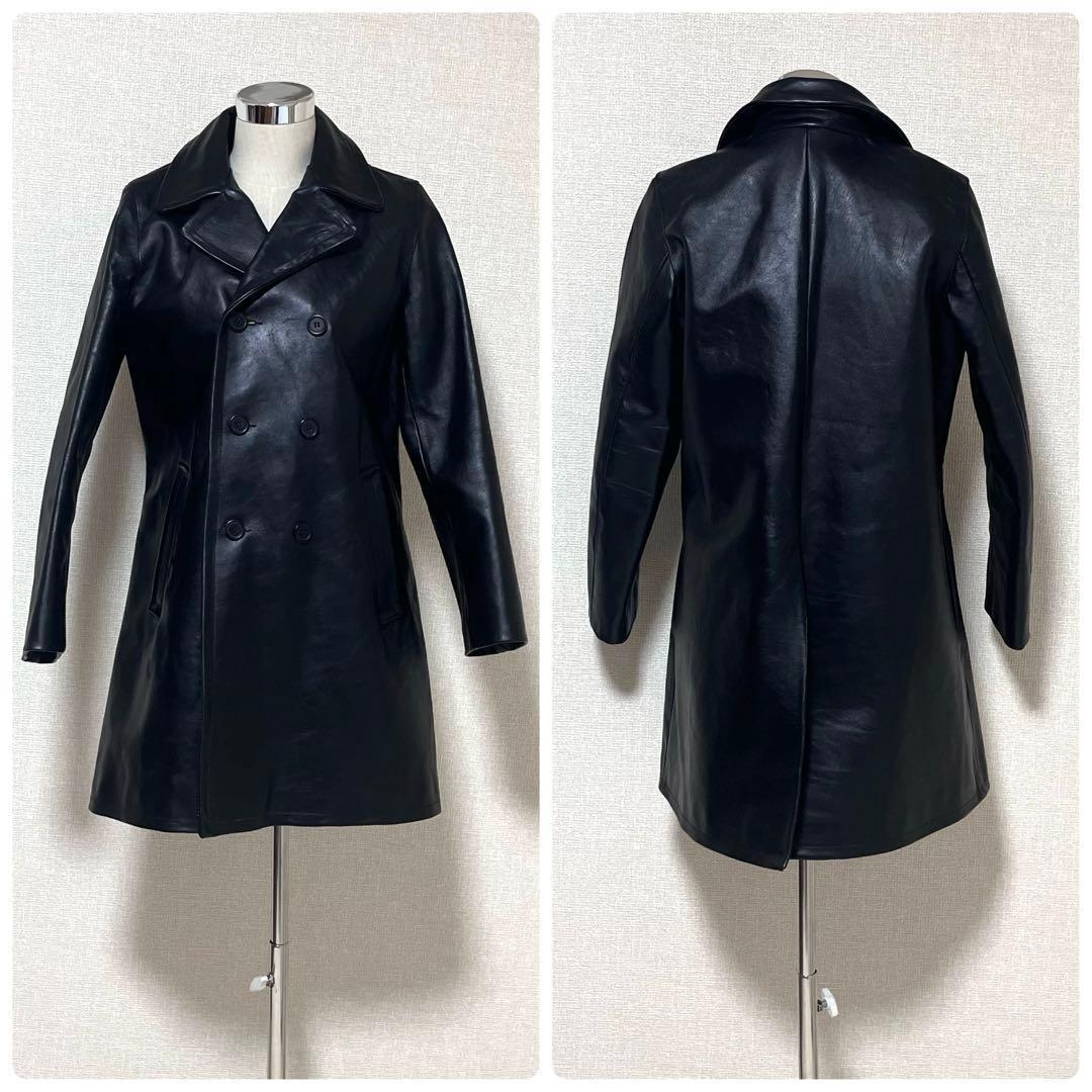 【美品】A.P.C.　レザー コート　ダブル　ブラック　黒　Mサイズ　アーカイブ