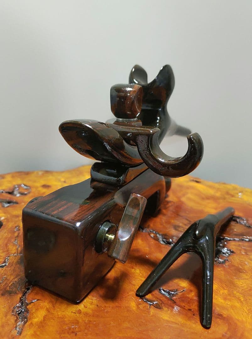 ヘラブナ釣り☆希少カウンター付き黒檀弓型万力☆竿枕付き★ラスト1点のみ★193