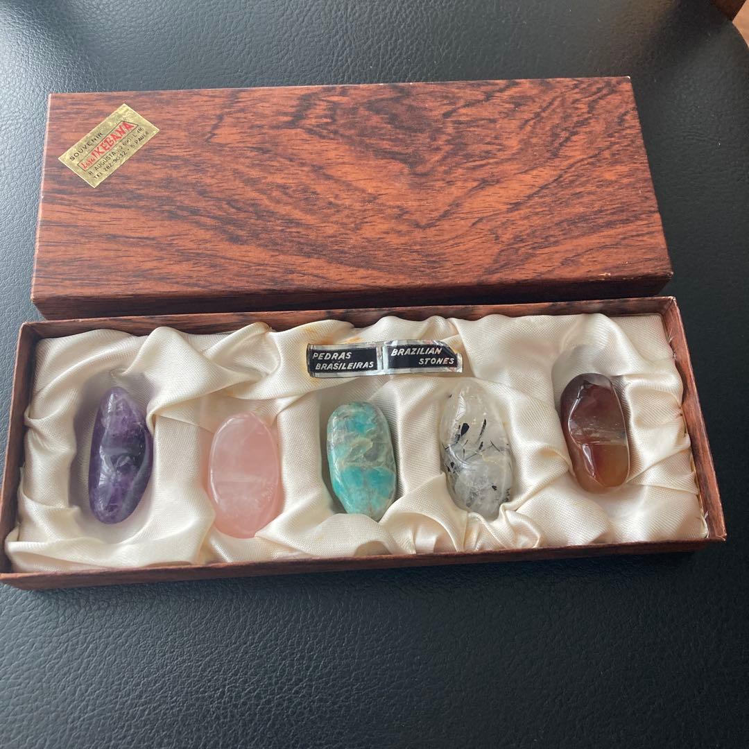 お箸置き　５種類のストーン　石　インテリア　アンティーク