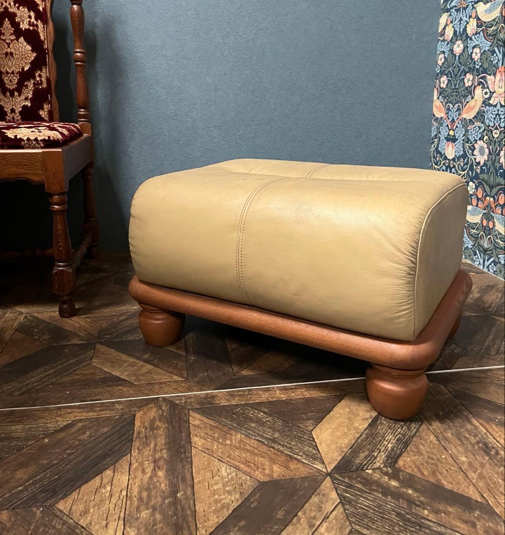オットマン スツール 椅子 インテリア レザー アンティーク ビンテージ
