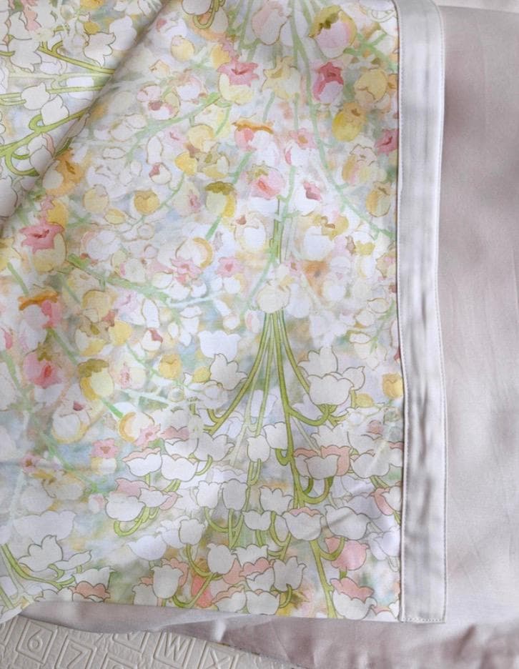 サイズオーダー可 すずらん エジプト超長綿 600TC ベッドシーツ ４点セット