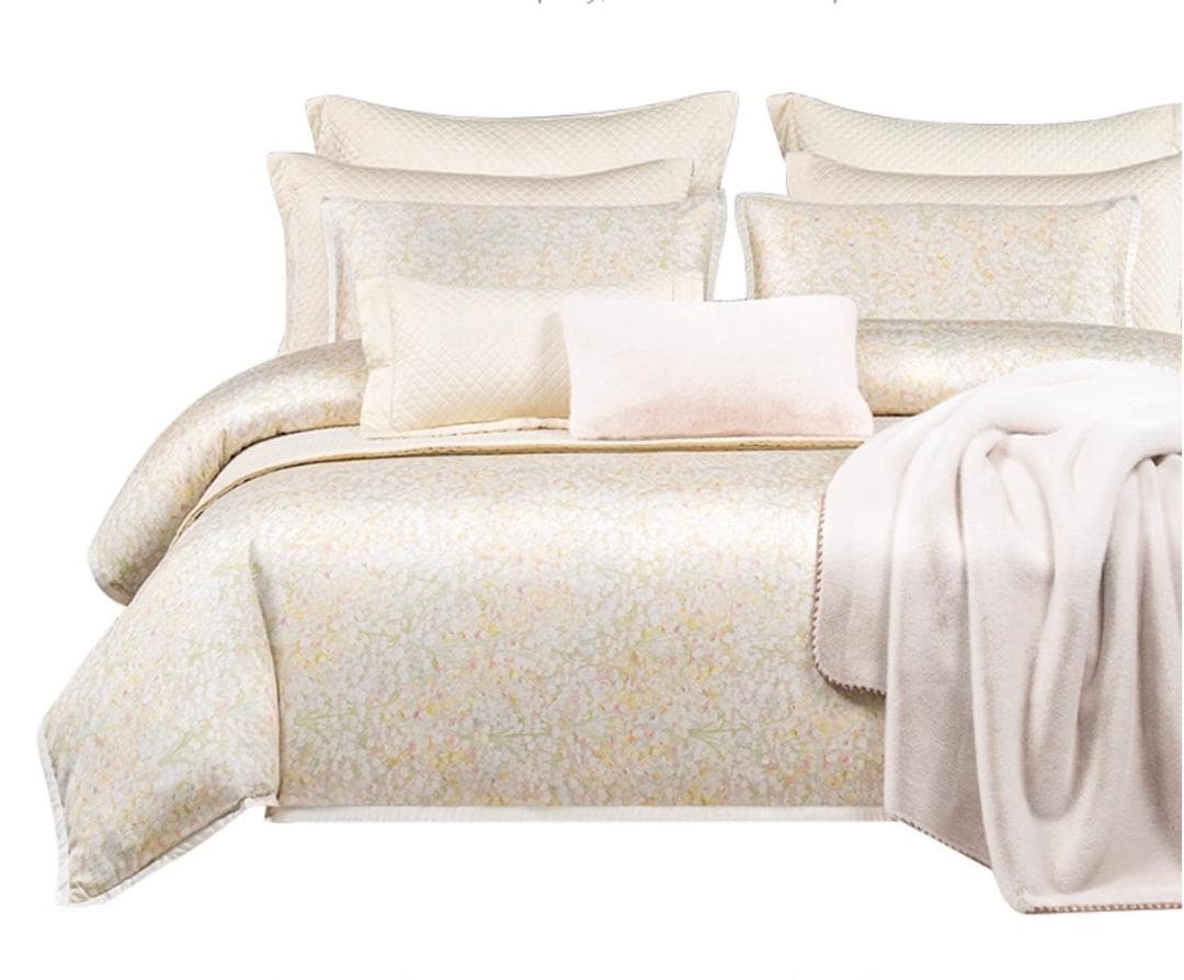 サイズオーダー可 すずらん エジプト超長綿 600TC ベッドシーツ ４点セット