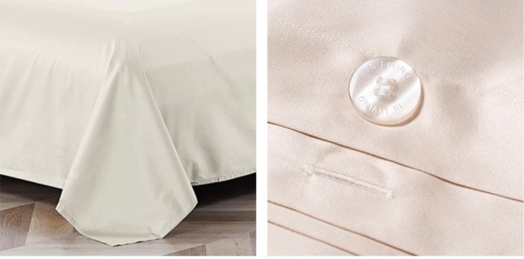 サイズオーダー可 すずらん エジプト超長綿 600TC ベッドシーツ ４点セット