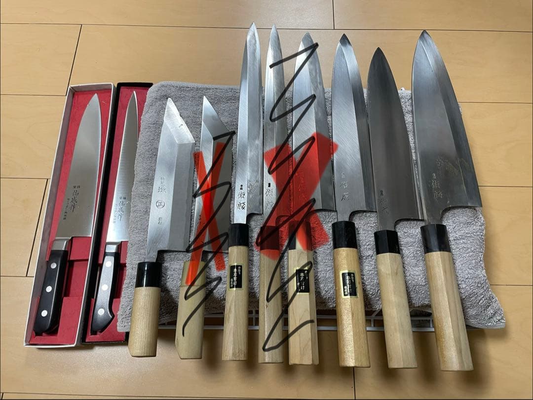 祐成『スケナリ』 包丁 10本 まとめ売り