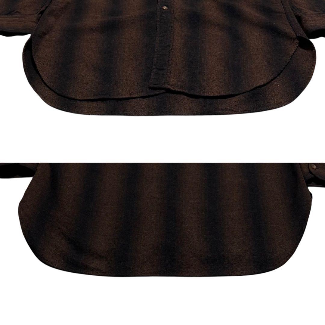 50s pendleton オンブレ シャドー ストライプ ウール シャツ 古着