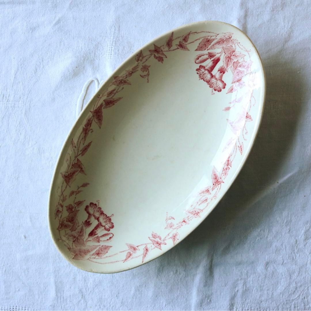 フランス　ヒルガオ　アンティーク　ラヴィエ　赤　Bordeaux