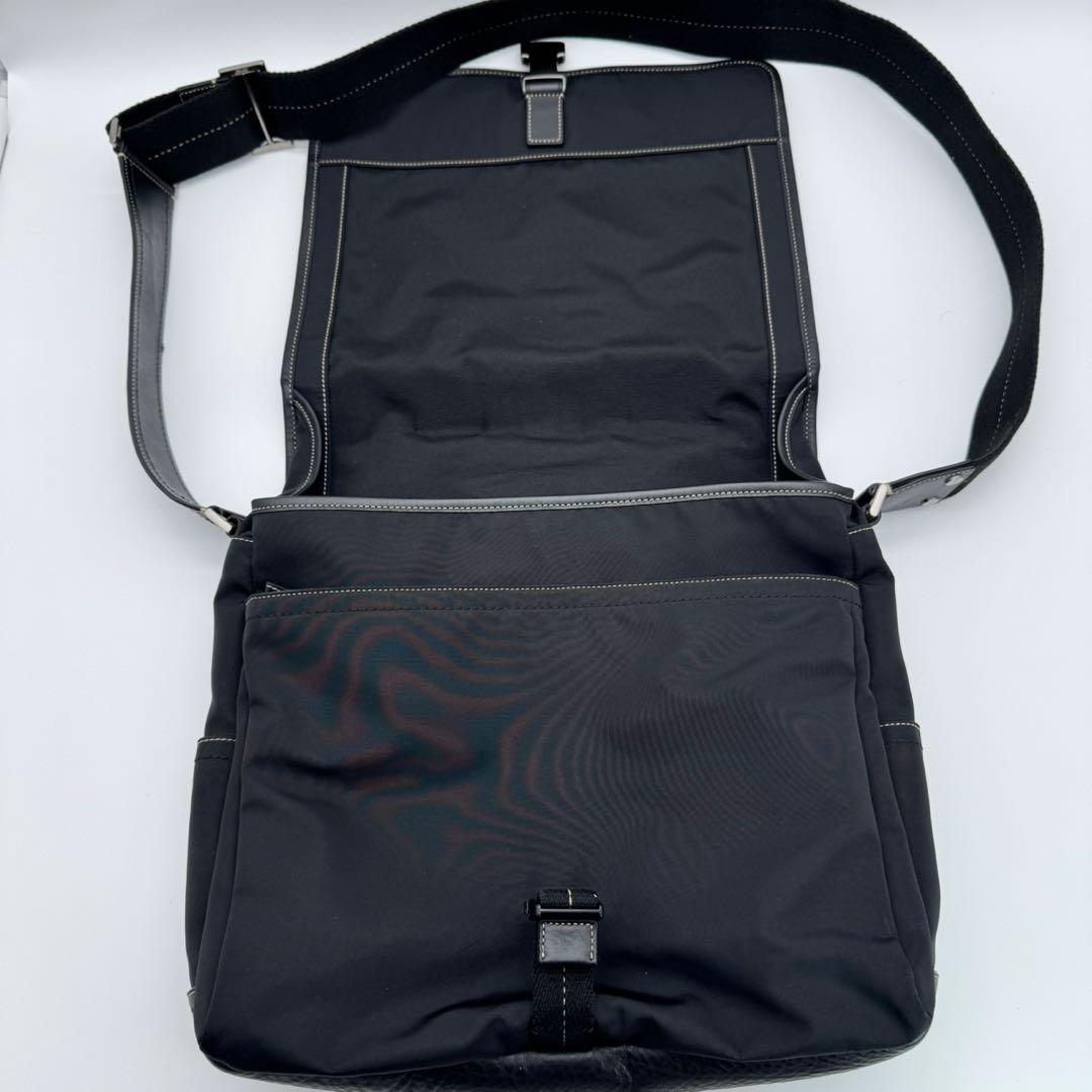 極美品✨コーチ ショルダーバッグ クロスボディ ブラック ナイロン ビジネス