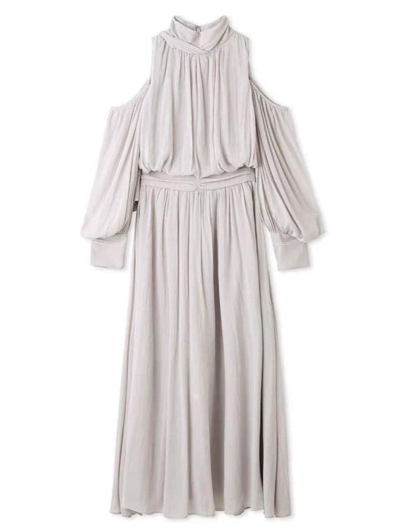 snidel コールドショルダーワンピース ライトグレー