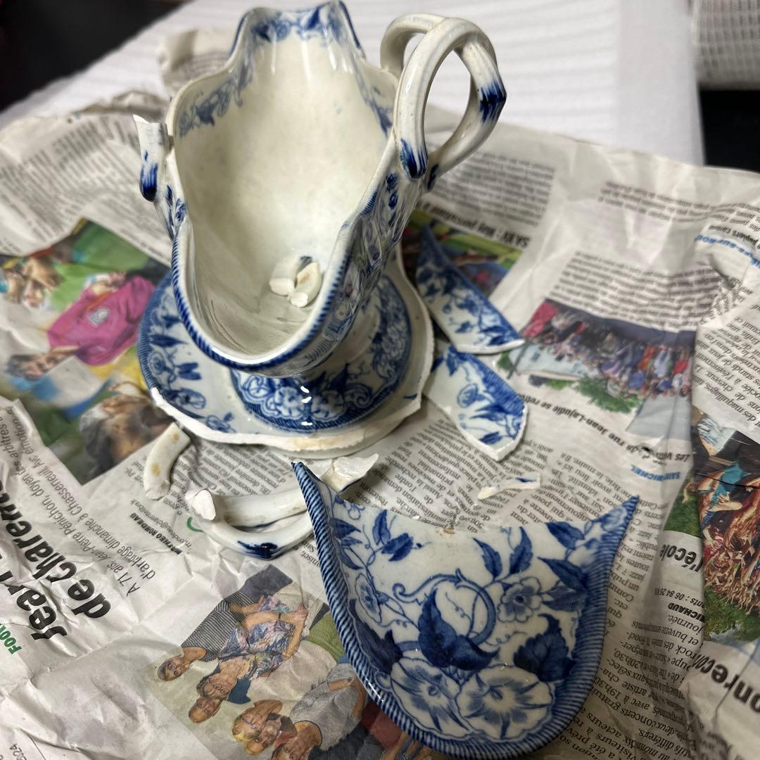 金継ぎ用　クレイユモントロー　ソーシエール　フランスアンティーク食器