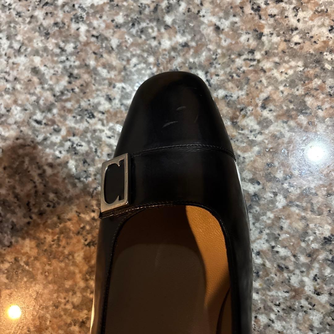 Ferragamo フェラガモ パンプス 黒 レザー ガンチーニ 6D 未使用