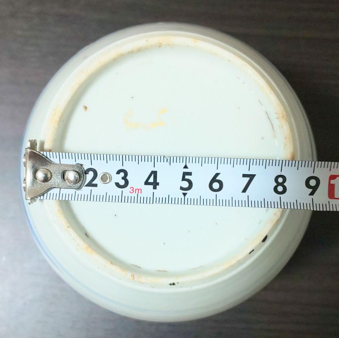 中国美術 清時代 白磁染付花蝶文様 陶磁器茶壷