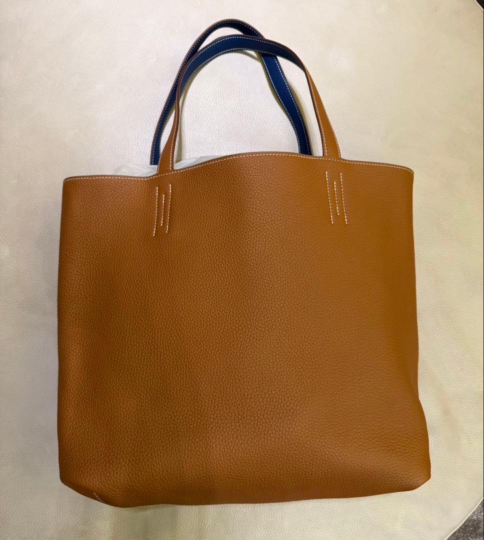 HERMES エルメス ドゥブルサンス36 リバーシブルモデル ブルー ブラウン