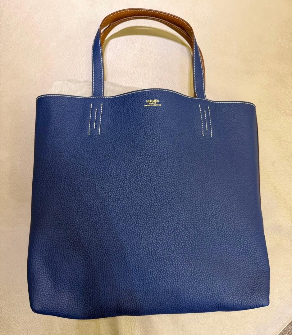 HERMES エルメス ドゥブルサンス36 リバーシブルモデル ブルー ブラウン