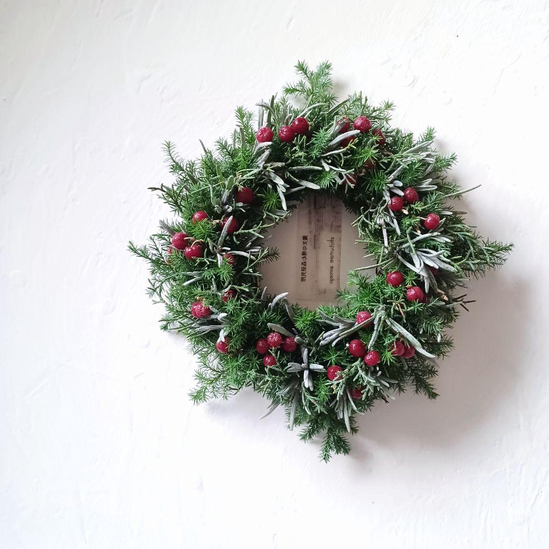 【魔女の棲む森 ～berry berry～】ドライフラワー クリスマスリース