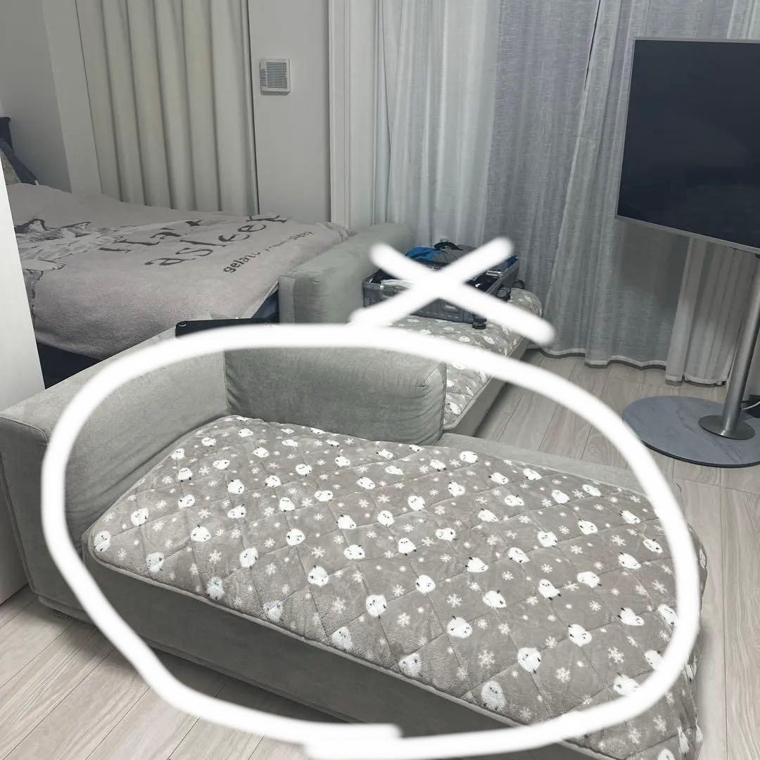 【Francfranc】メーネ カウチ 2 R ライトグレー