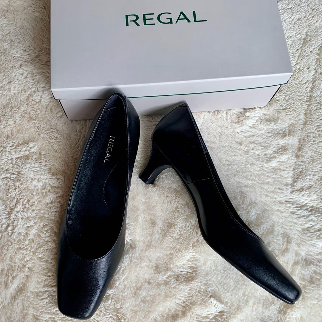 新品　REGAL リーガル　黒　パンプス オフィス　本革