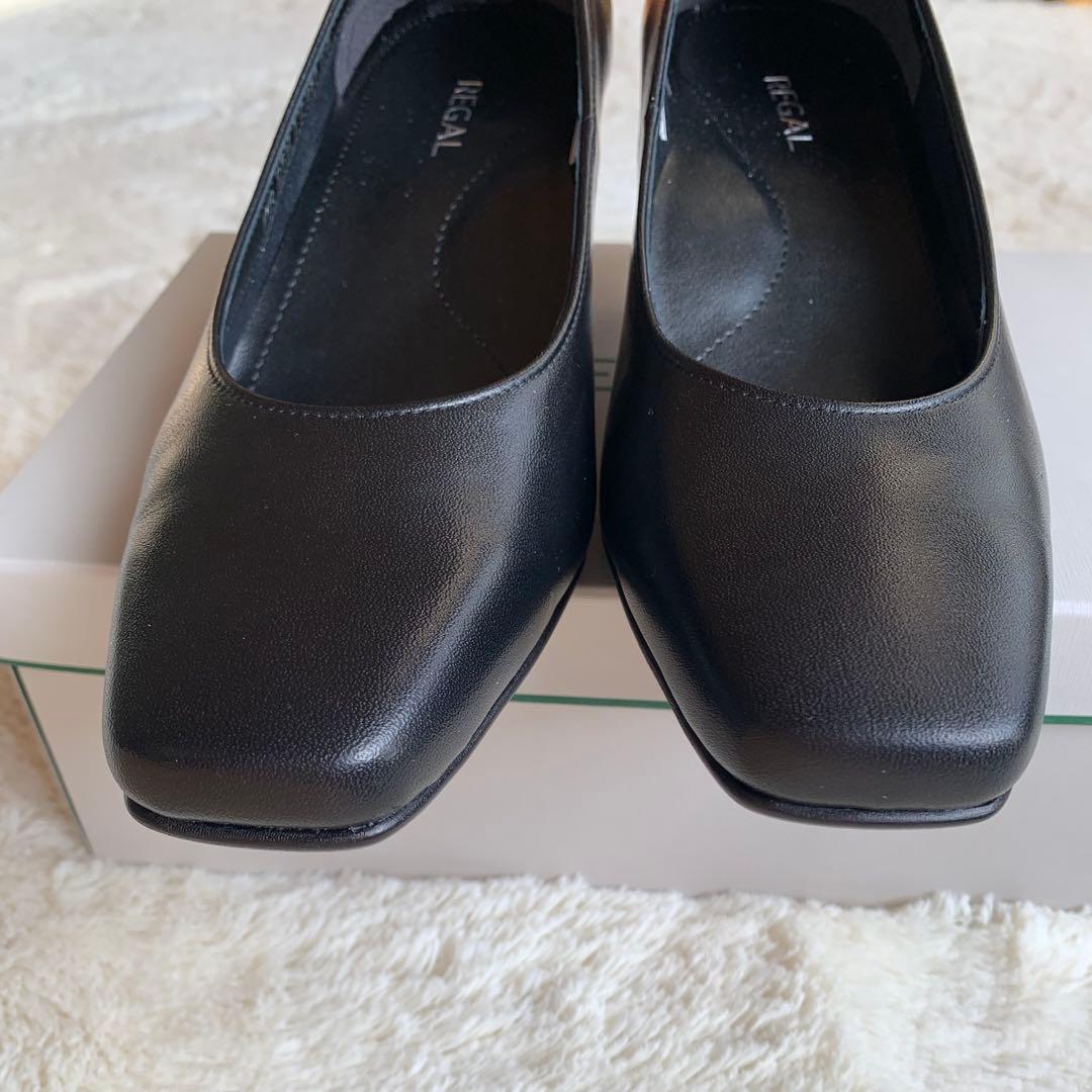新品　REGAL リーガル　黒　パンプス オフィス　本革