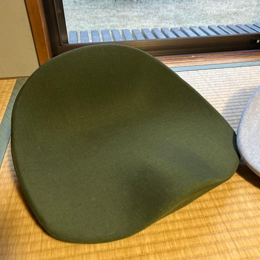 KURAシート　グリーン　グレー　円座クッション 2個セット