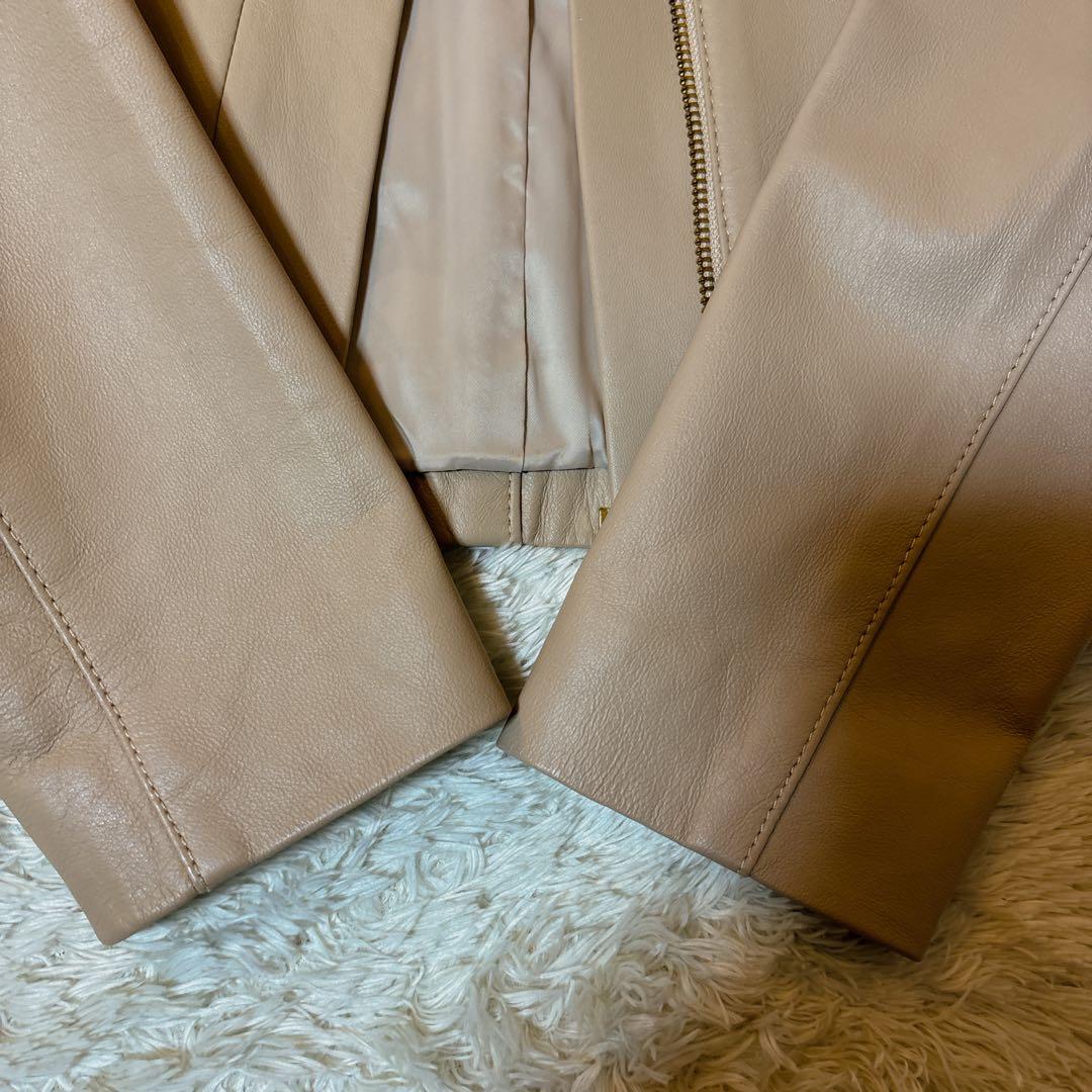 定価54000円 美品 05 indivi ファー付レザージャケット ライダース