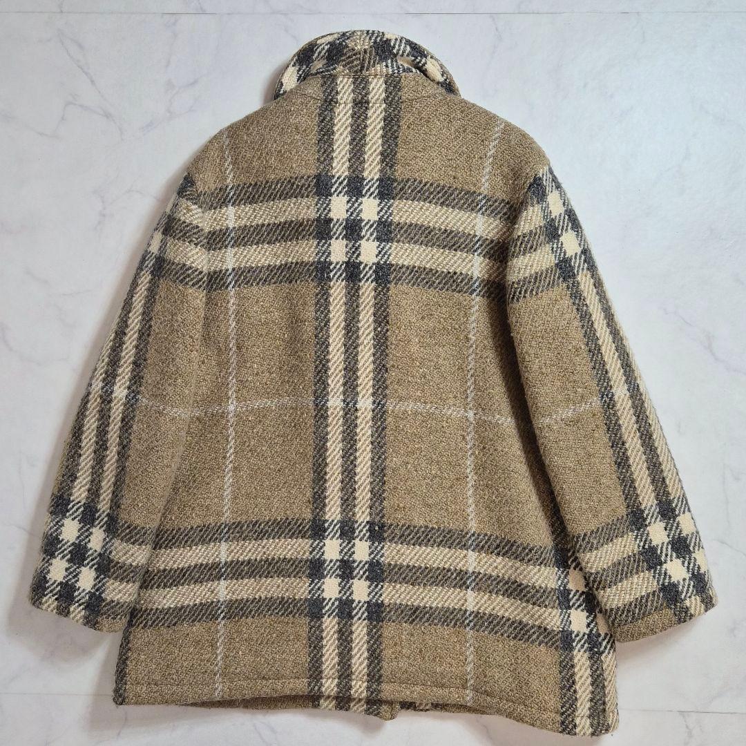 バーバリーロンドン ロングコートノバチェック 英国製 XL