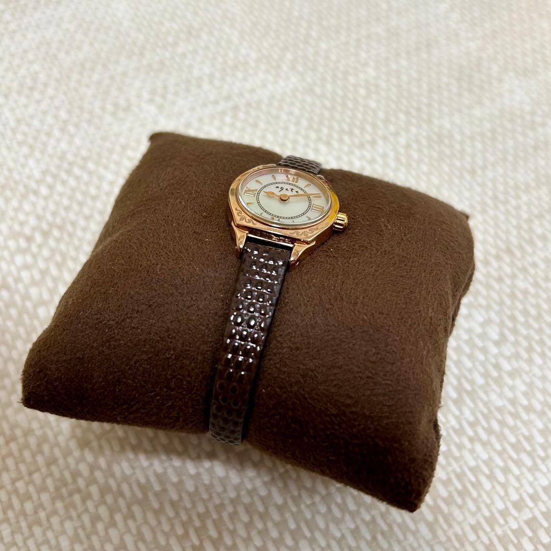 【美品】agete アガット 腕時計 ピンクゴールド ソーラー 正規品