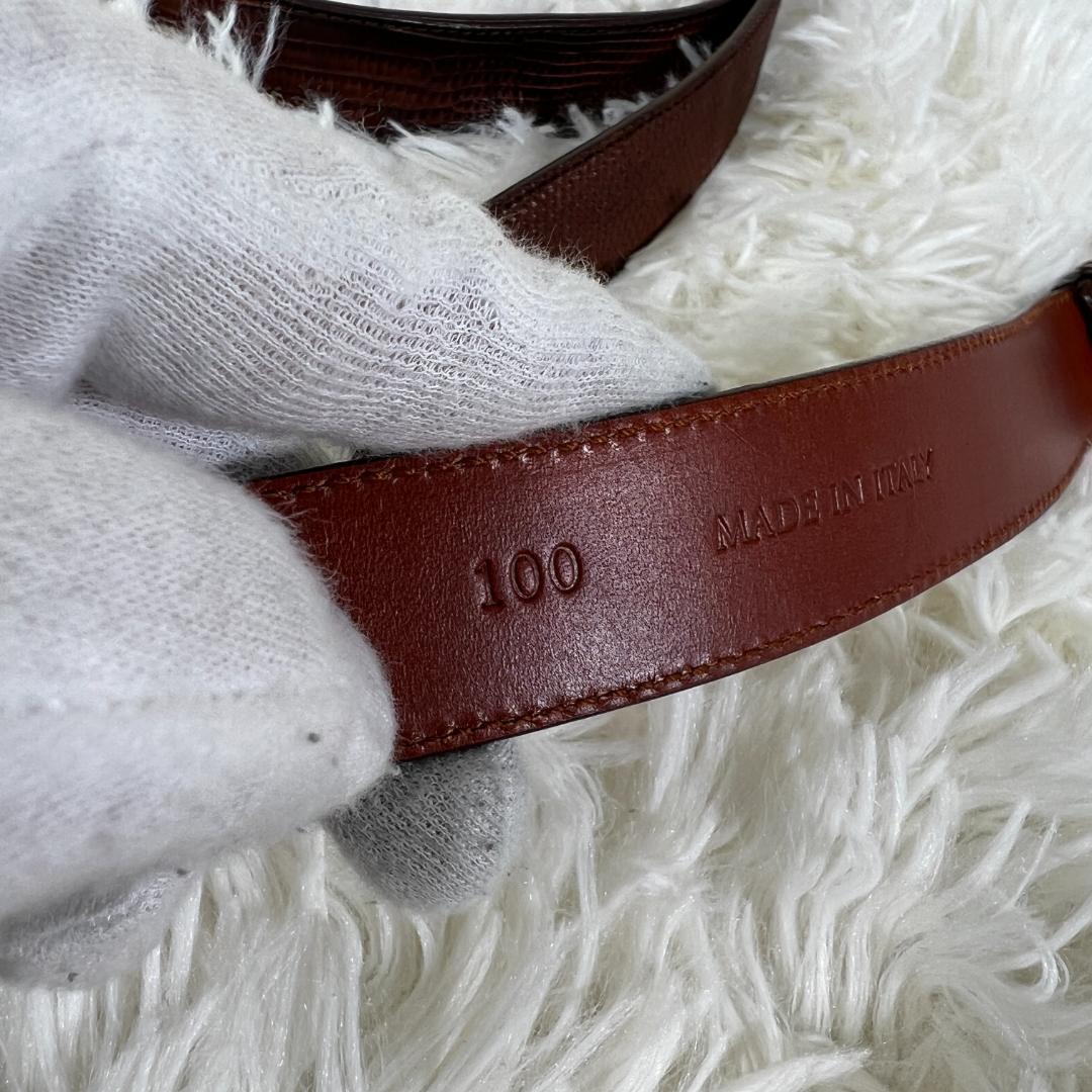 ブルネロクチネリ　カーフベルト　銀800バックル シルバー Silver