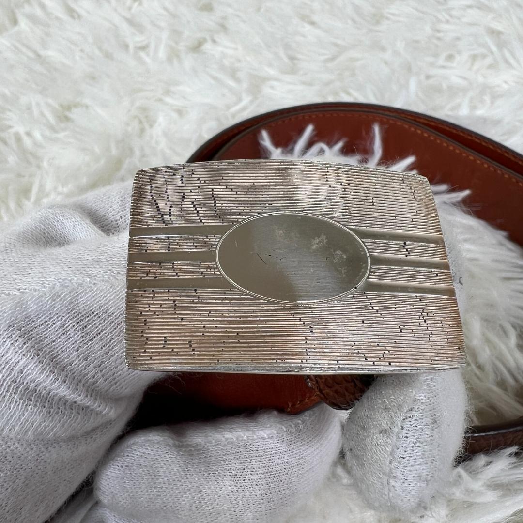 ブルネロクチネリ　カーフベルト　銀800バックル シルバー Silver