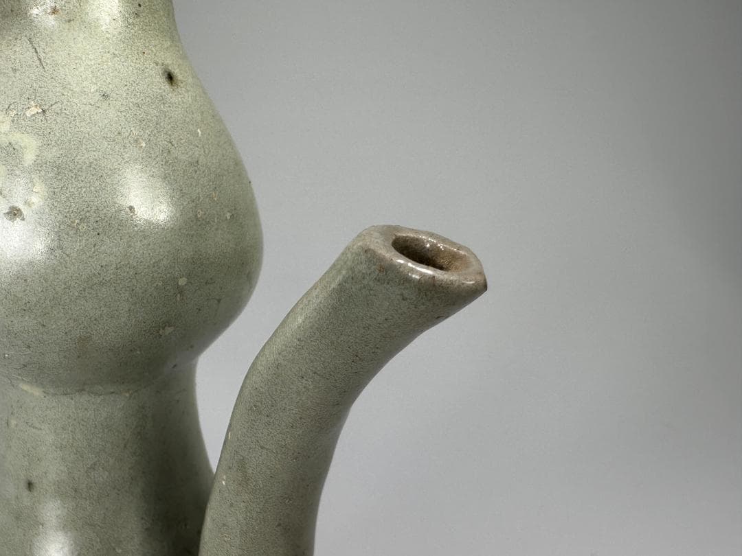 韓国美術　高麗～李朝時代　高麗青磁　象嵌魚柳文　急須　水注　金継　朝鮮古陶磁