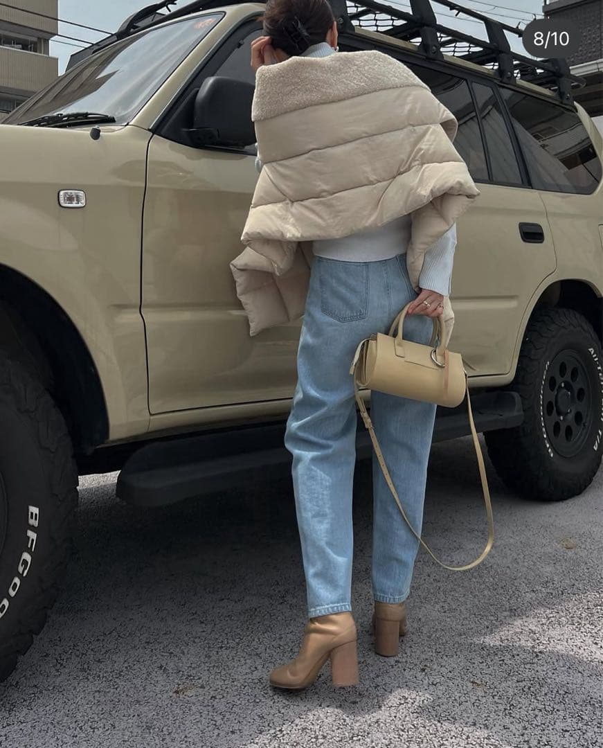 willfully アイボリー　ダウンベストショール