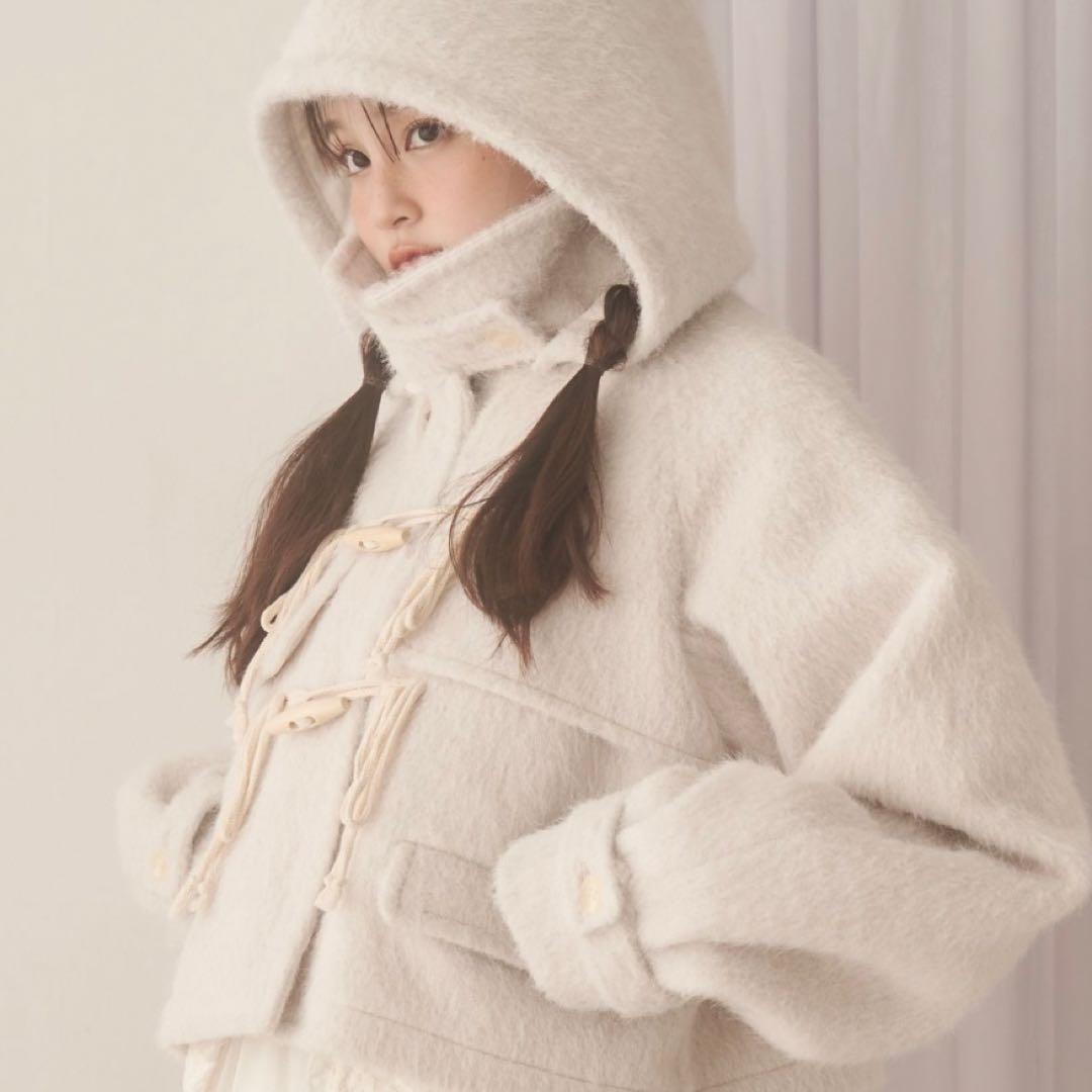 merry jenny ミルキーシャギーダッフルコート