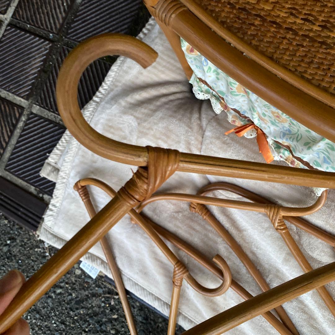 籐 ラタン ハンガーラック チェスト インテリア 昭和レトロ 当時物