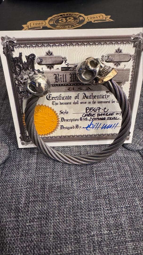 【美品レア】Bill Wall Leather/BWL ケーブルワイヤーバングル