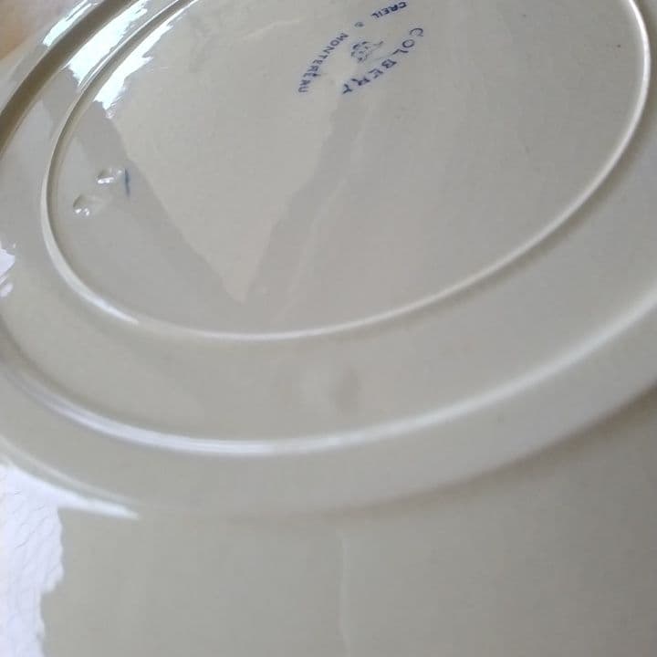 フランスアンティーク　クレイユモントローColbertディナー皿