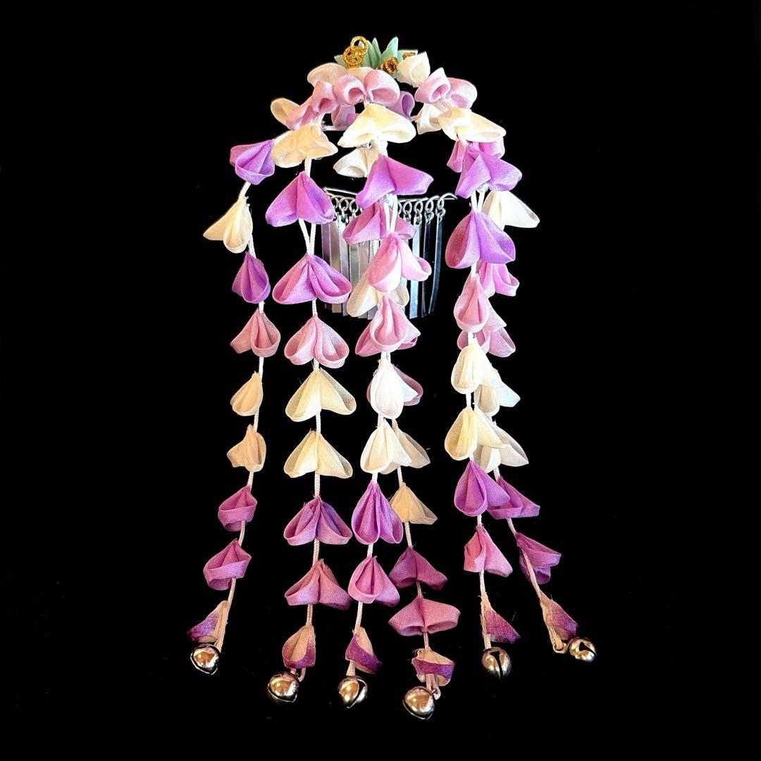 日本髪 髪飾り 七五三(7歳) ～成人式 紫色