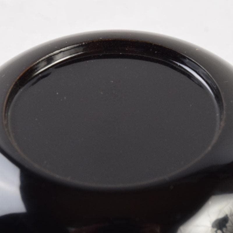 茶道具　蒔絵師　西村弘峰作　クリスマスツリー蒔絵　中棗　共箱　V　9062