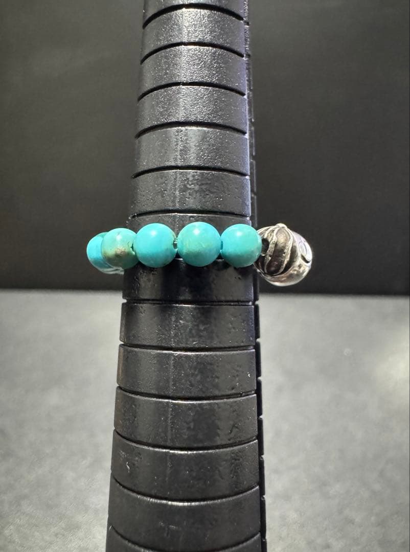 クロムハーツ ビーズ リング ターコイズ 4mm US6 12号 ブレスレット