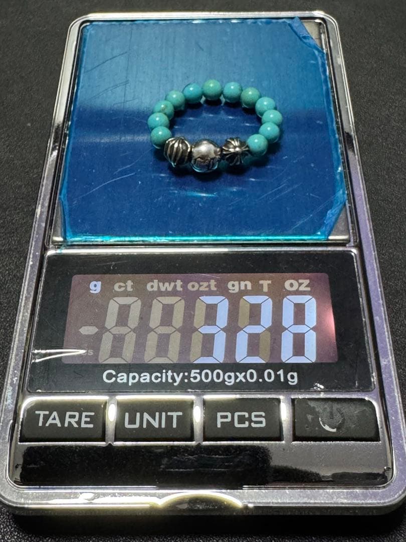 クロムハーツ ビーズ リング ターコイズ 4mm US6 12号 ブレスレット