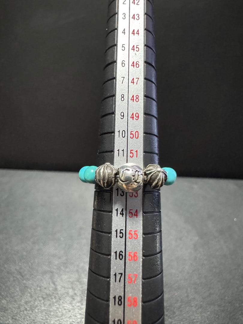 クロムハーツ ビーズ リング ターコイズ 4mm US6 12号 ブレスレット