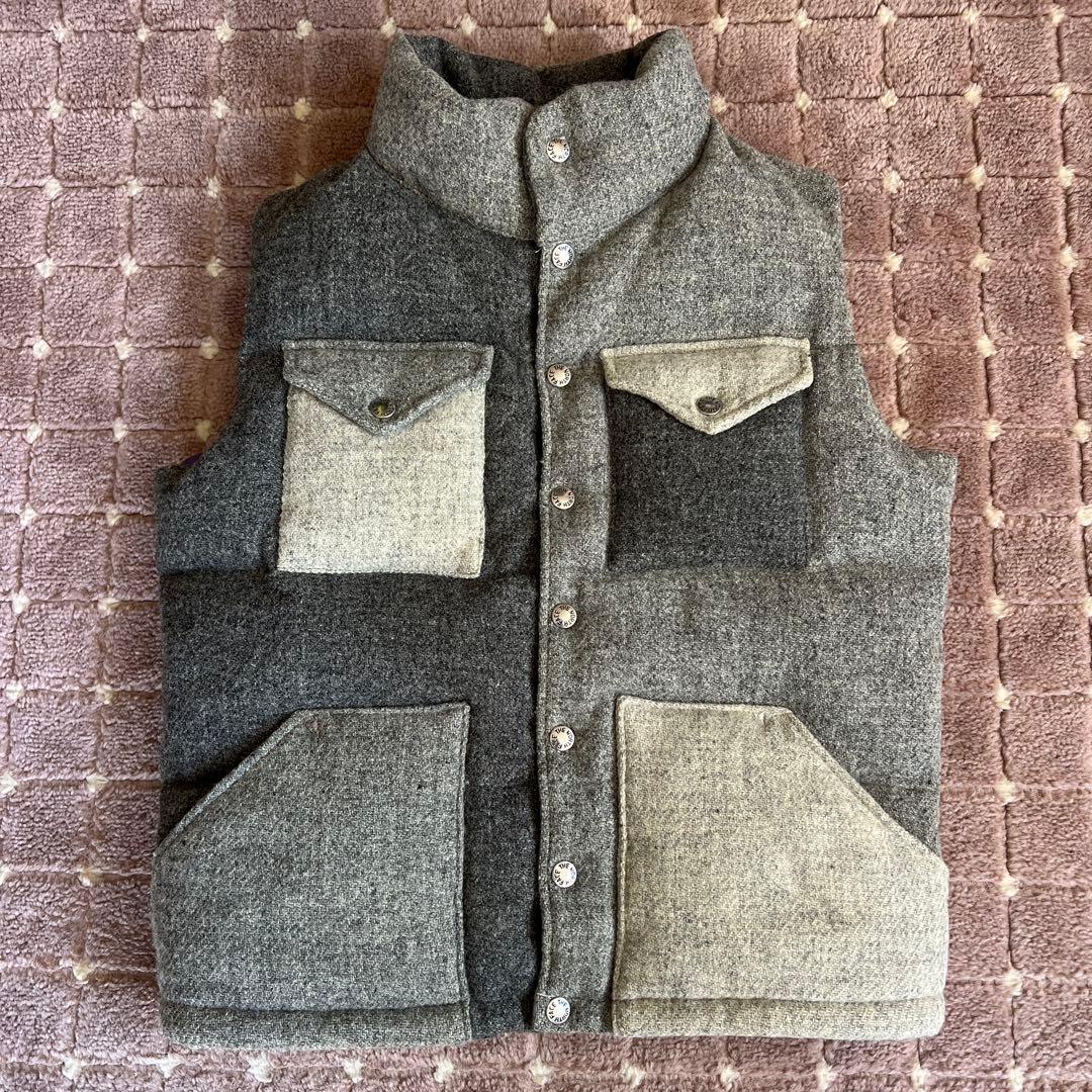 ノースフェイス　パールレーベル　ダウンベスト NORTHFACEハリスツイード